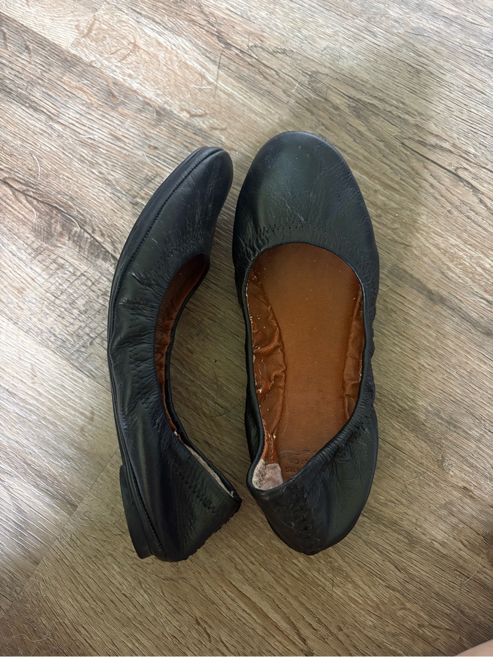 Lucky Brand Black Leather Ballet Flats Y2K